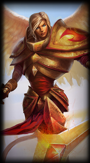Unmasked Kayle skin for League of Legends ingame picture splash art