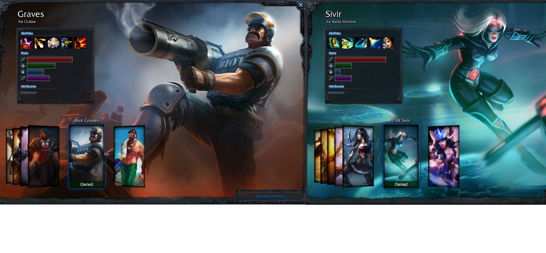 Skins for League of Legends.