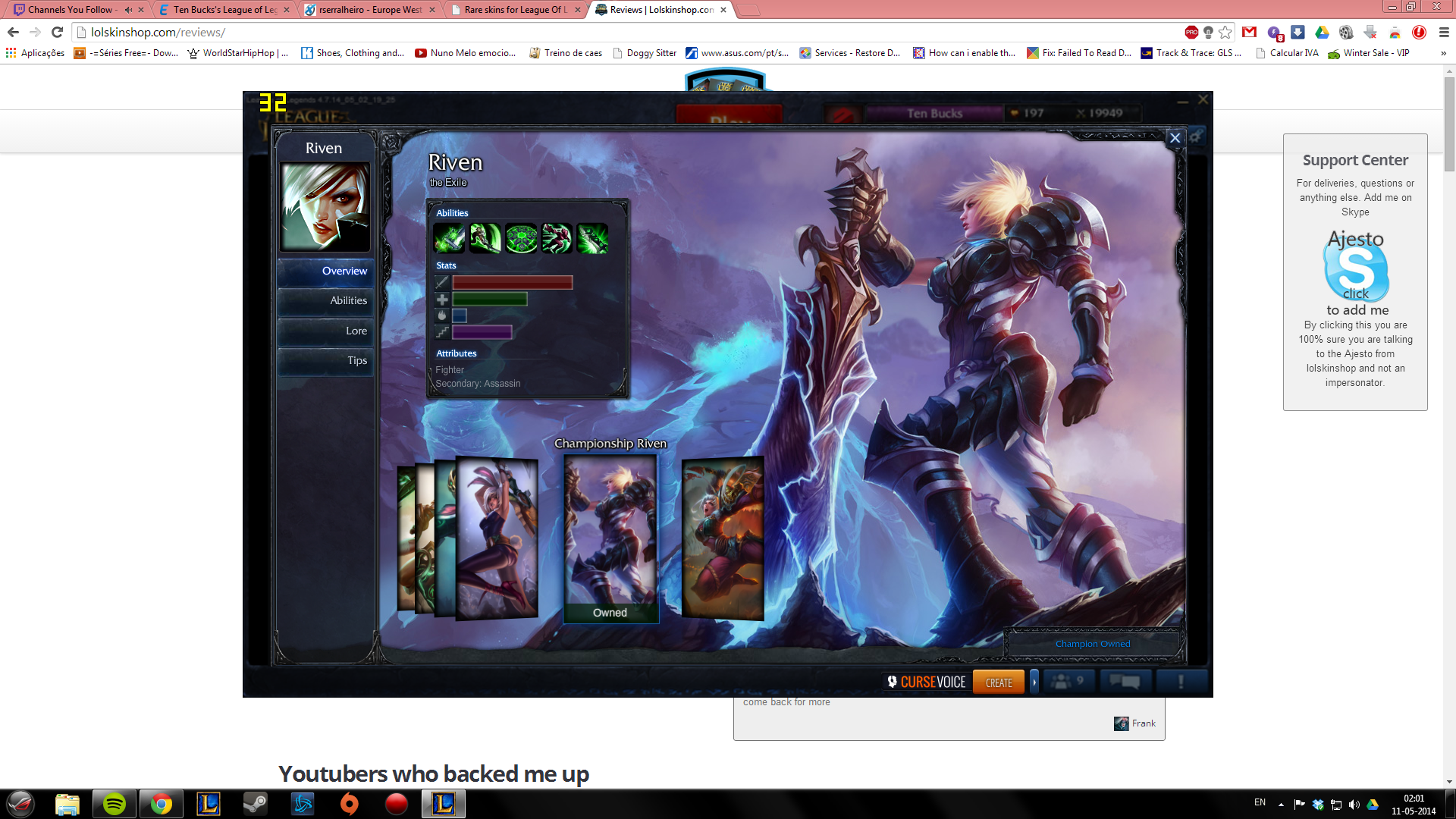 Skins for League of Legends.