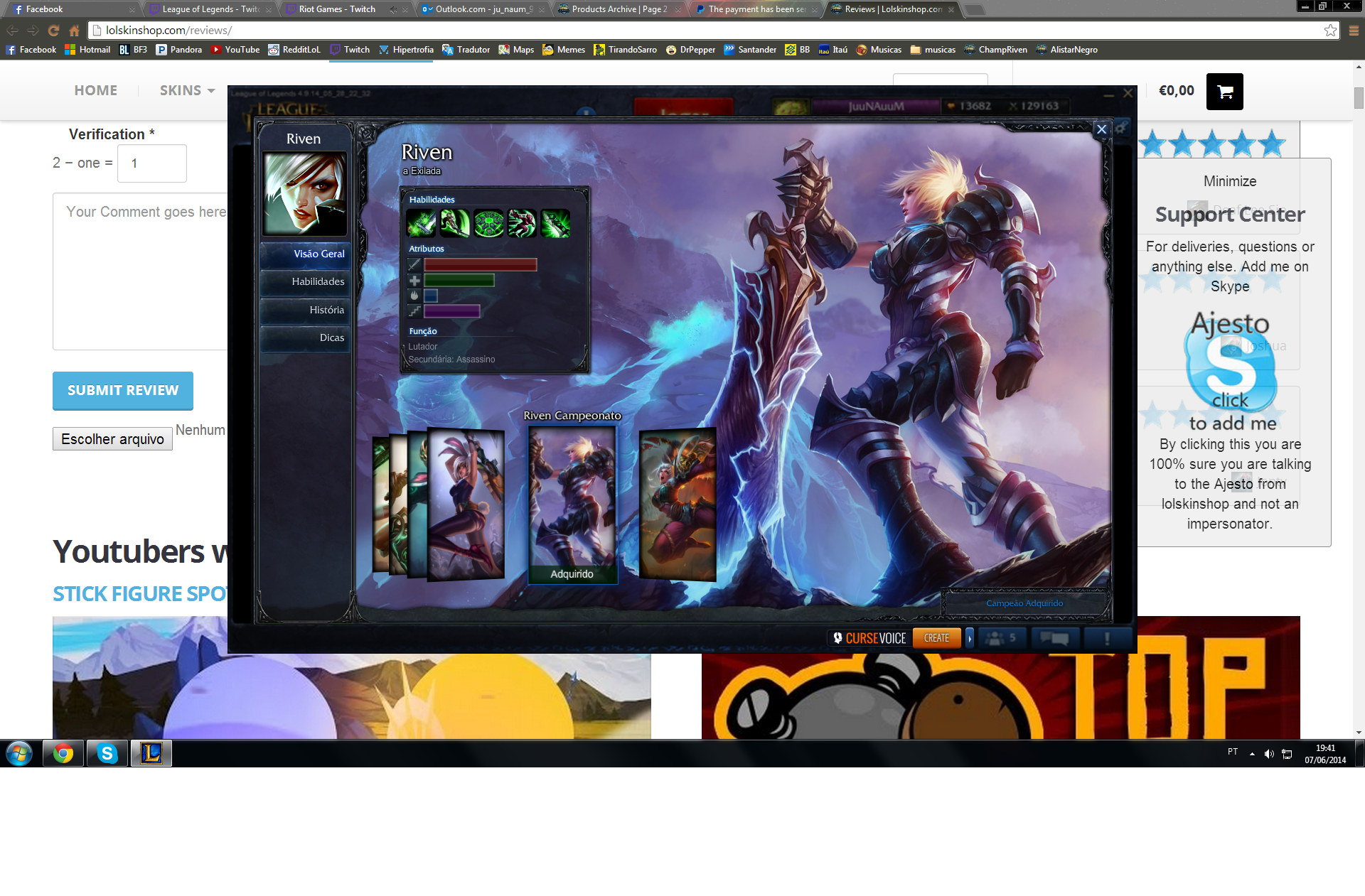 Skins for League of Legends.