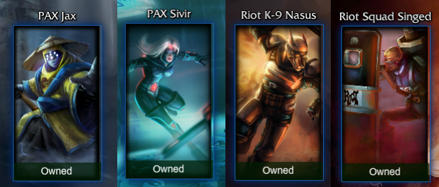 Skins for League of Legends.