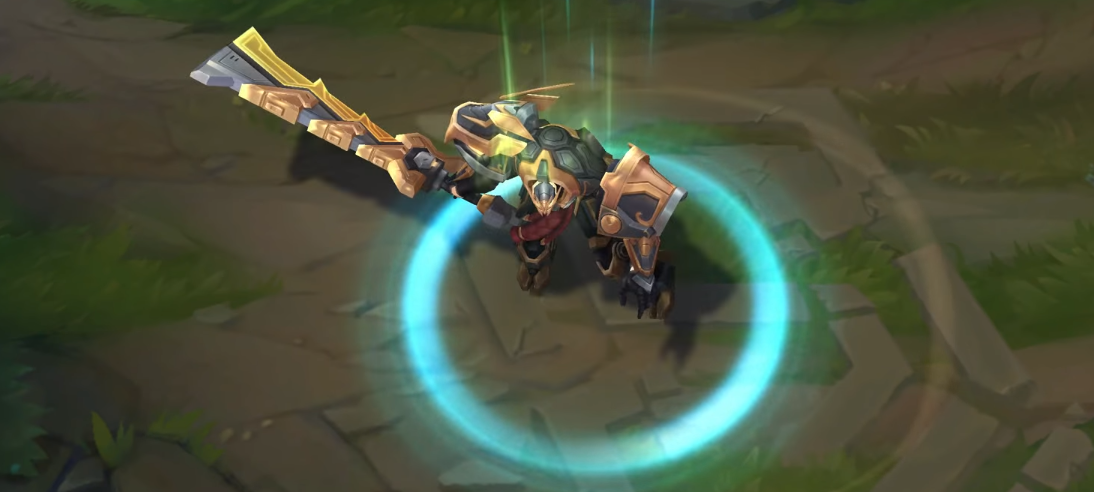mecha kingdoms garen prestige edition lol skin recall animation